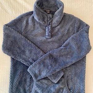 Eddie Bauer Womens Small Textured Fleece Pull Over Sweater